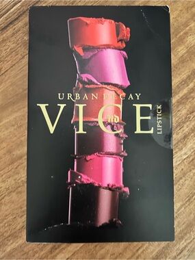 Urban Decay Vice Lip Library Sample Card — Pink, Red & Purple Shades
